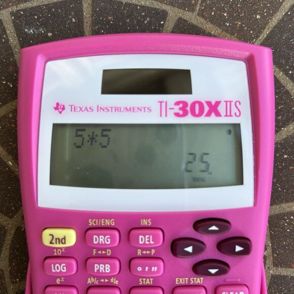 Texas Instruments - TI-30X IIS - Scientific Calculator 2 Line Solar - PINK Used - Picture 4 of 5